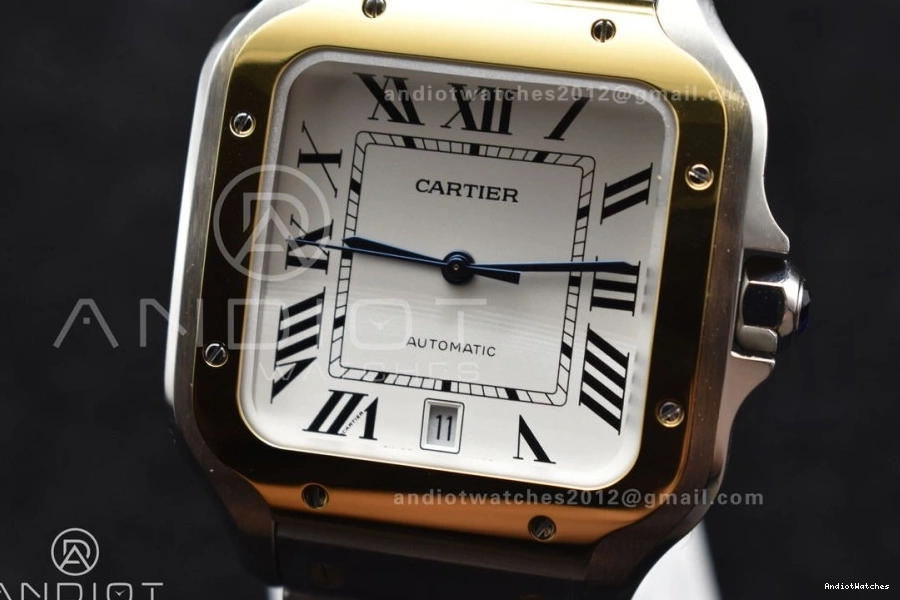 Dial 1:1 SmartLinks Contemporary 40mm White 1053 V Best on SS YG Bracelet MIYOTA 9015 BVF SS Edition Cartier YG Santos de 0122